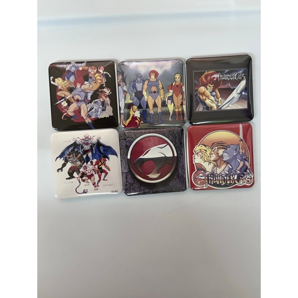 Lot of 6 thundercats 2x2 magnets